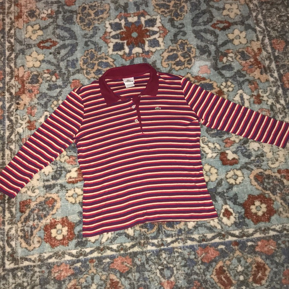 Vintage striped Lacoste polo